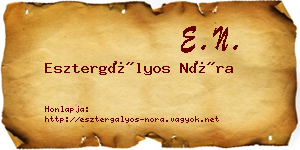 Esztergályos Nóra névjegykártya