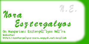 nora esztergalyos business card